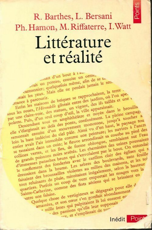 Livrenpoche : Littérature et réalité - Collectif - Livre