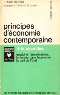 Livrenpoche : Principes d'économie contemporaine Tome III : La répartition - Fernand Baudhuin - Livre