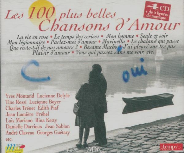 Les 100 plus belles chansons d'amour - Tino Rossi, Artistes Divers, Piaf, Edith, André Claveau, Lucienne Delyle - CD