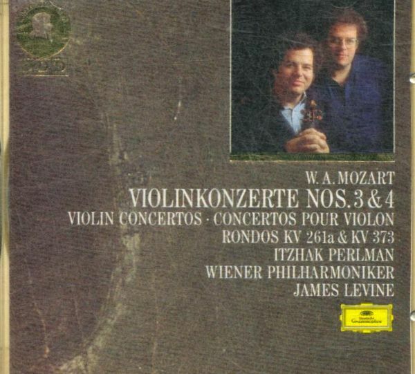 Livrenpoche : Wolfgang Amadeus Mozart, Itzhak Perlman, James Levine (2), Wiener Philharmoniker - Mozart: Violinkonzerte Nr. 3 & 4 - 2 Rondos - Wolfgang Amadeus Mozart, Itzhak Perlman, Jame - CD