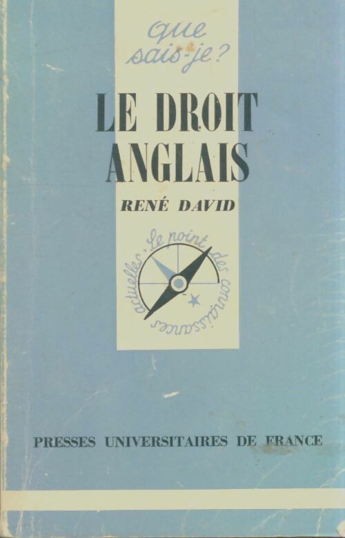 Livrenpoche : Le droit anglais - René David, Xavier Blanc-Jouvan - Livre
