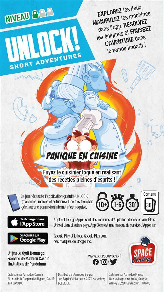 Livrenpoche : Unlock ! Short Adventure : Panique en Cuisine -  - jeuSociete
