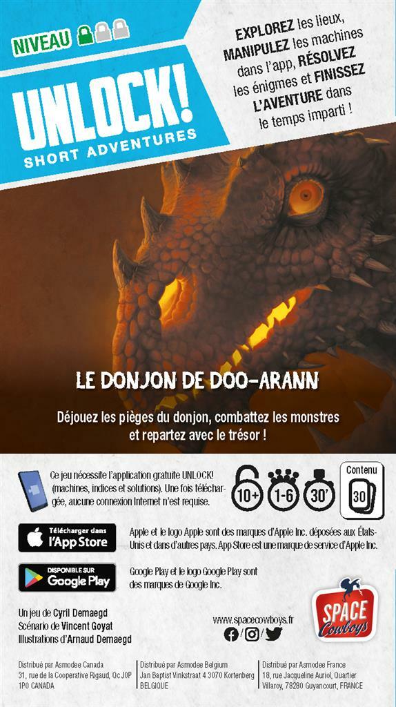 Livrenpoche : Unlock Short Adventures - Le Donjon de Doo Arann -  - jeuSociete