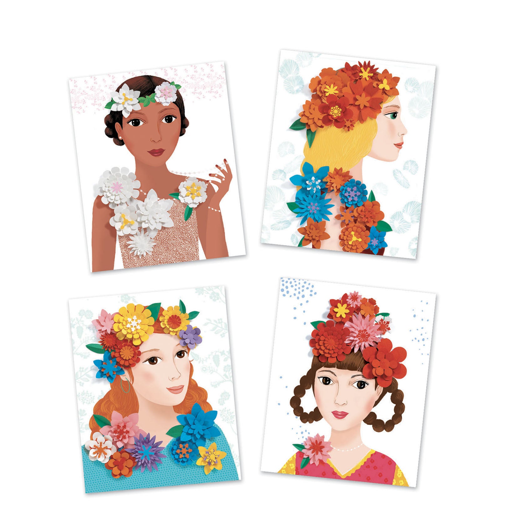 Livrenpoche : Jeunes Filles en Fleurs - Fleurs en papier -  - jeuSociete