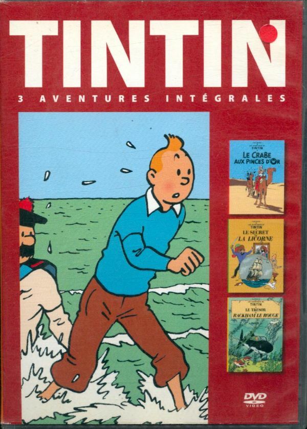 Livrenpoche : Tintin-3 Aventures-Vol. 3 : Le Secret de la Licorne + Le Trésor de Rackham Le Rouge + Le Crabe aux Pinces d'or - Stéphane Bernasconi - DVD