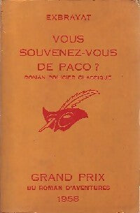 Livrenpoche : Vous souvenez-vous de Paco ? - Charles Exbrayat - Livre