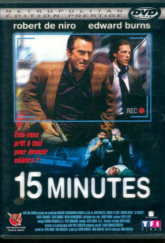 Livrenpoche : 15 minutes - Robert De Niro, Edward Burns, John Herzfeld, Kelsey Grammer, Avery Brooks, Kim Cattrall - DVD