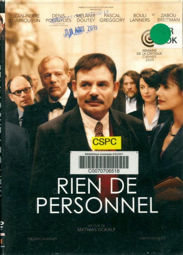 Livrenpoche : Rien de Personnel - Mathias Gokalp - DVD