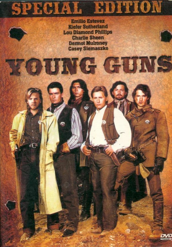 Livrenpoche : Young Guns - Emilio Estevez, Dermot Mulroney, Christopher Cain, Kiefer Sutherland, Lou Diamond Phillips, Charlie Sheen, Casey Siemaszko, Jack Palance, Terence Stamp - DVD