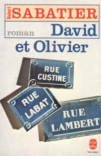 David et Olivier - Robert Sabatier -  Le Livre de Poche - Livre