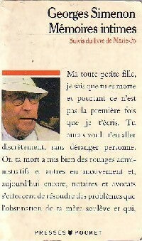 Livrenpoche : Mémoires intimes - Georges Simenon - Livre