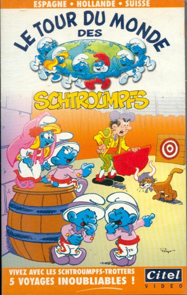 Livrenpoche : Le tour du monde des Schtroumpfs : Etape N°2 : 5 Histoires Espagne, Hollande & Suisse (VHS) - XXX - VHS