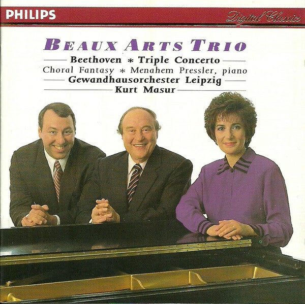 Livrenpoche : Beethoven - Triple Concerto / Choral Fantasy - beaux arts trio - gewandhausorchester - masur - Beethoven, menahem pressler, kurt masur - CD