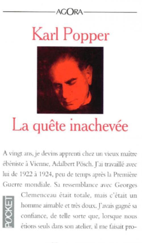 Livrenpoche : La quête inachevée - Karl Popper - Livre