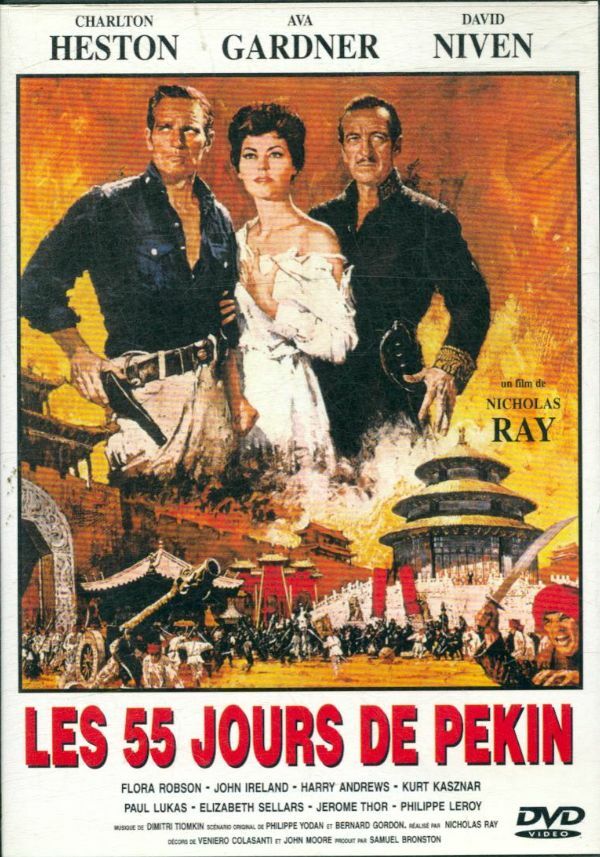 Livrenpoche : Les 55 jours de Pékin - Nicholas Ray, Charlton Heston, David Niven, Ava Gardner, Flora Robson, John Ireland - DVD