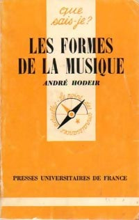 Livrenpoche : Les formes de la musique - André Hodeir - Livre
