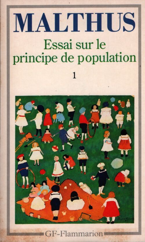 Essai sur le principe de population Tome I - Malthus - Livre