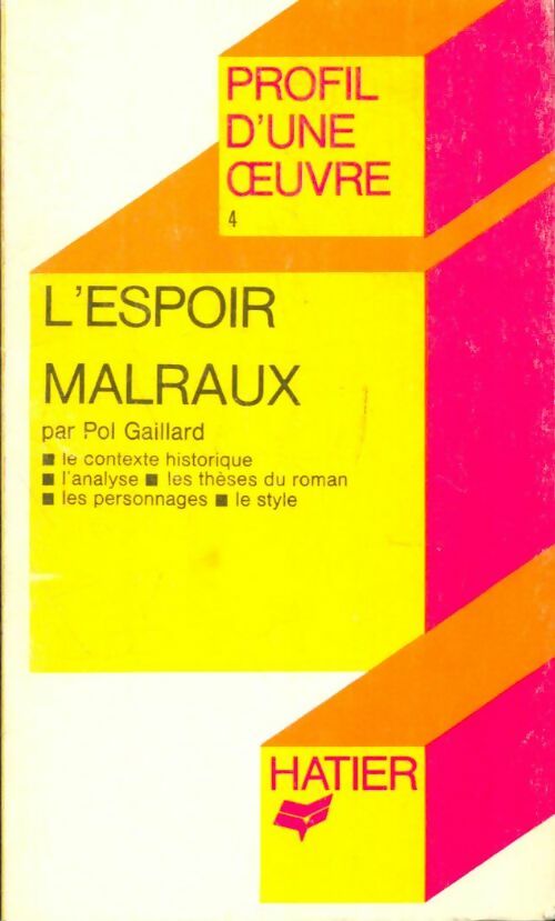 Livrenpoche : L'espoir - André Malraux - Livre