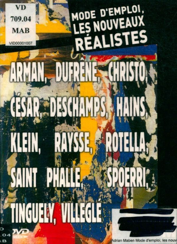 Livrenpoche : Mode d'emploi : Les Nouveaux réalistes - Adrian Maben - DVD