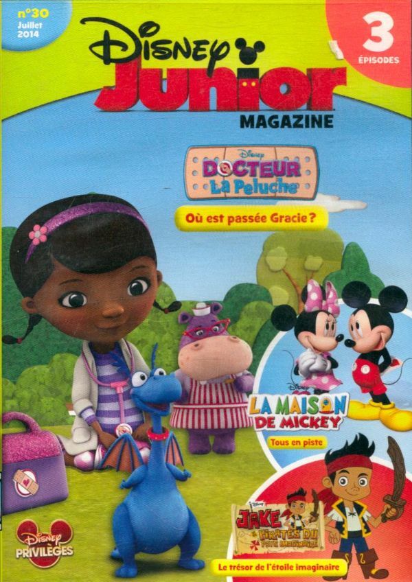 Livrenpoche : Disney Junior : Docteur la peluche : Ou est passé gracie ?, la maison de Mickey Tous en Piste, Jack le Pirate le Tresor de l'Etoile Imaginaire - XXX - DVD