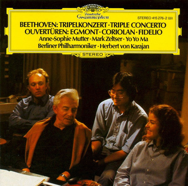 Livrenpoche : Beethoven - Anne-Sophie Mutter, Mark Zeltser, Yo Yo Ma, Berliner Philharmoniker, Herbert von Karajan - Tripelkonzert = Triple Concerto / Ouvertüren : Egmont ? Coriolan ? Fidelio - Beethoven - CD