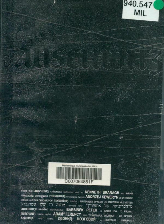 Livrenpoche : Chroniques d'Auschwitz - Michal Bukojemski - DVD