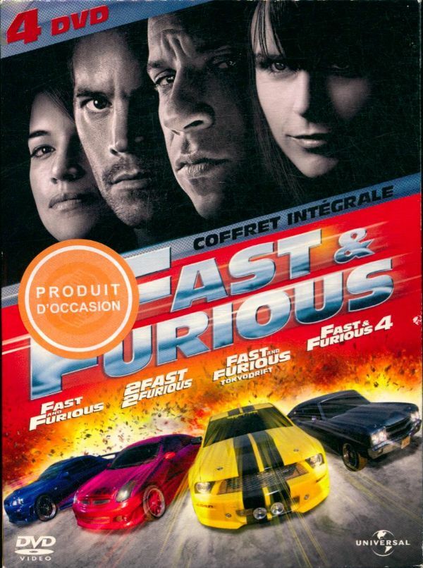 Livrenpoche : Fast and Furious-Intégrale 4 Films - Justin Lin, Rob Cohen, John Singleton - DVD