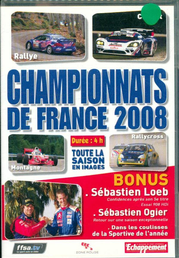 Livrenpoche : CHAMPIONNATS DE FRANCE 2008 - XXX - DVD