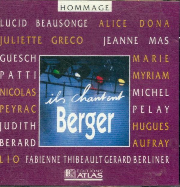 Livrenpoche : HOMMAGE ILS CHANTENT BERGER - Artistes Divers - CD