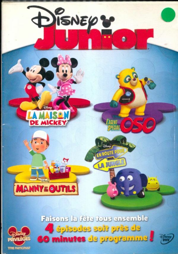 Livrenpoche : Disney Junior : La maison de Mickey, L'agent spécial OSO, Manny et ses Outils, Enroute pour la jungle - XXX - DVD