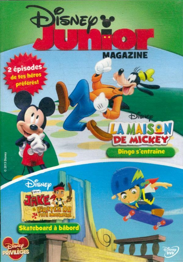 Livrenpoche : Disney Junior : La maison de Mickey Dingo s'netraine & Jake et les pirates du pays imaginaire skaeboarde a bord - XXX - DVD
