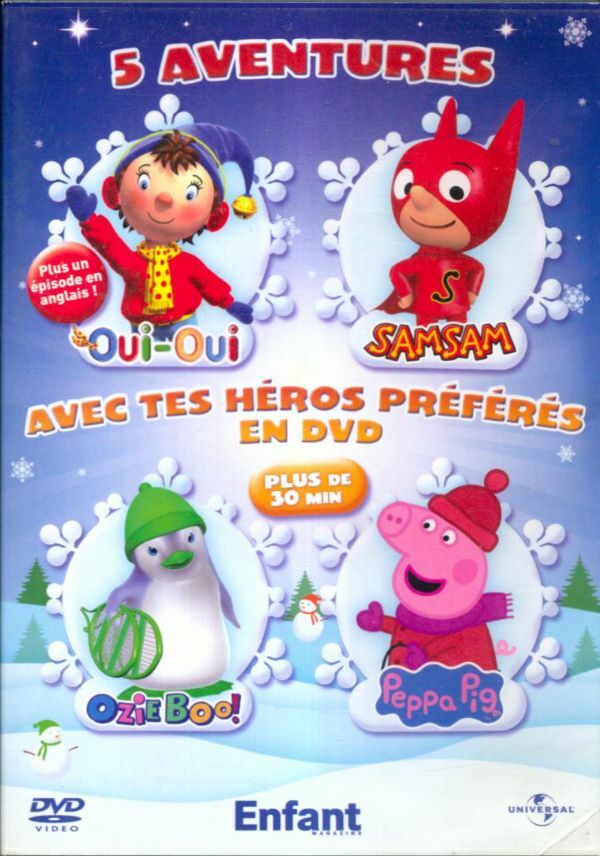 Livrenpoche : 5 aventures avec tes héros préférés en dvd avec : Oui-Oui, SamSam, OzieBoo & Peppa pig - XXX - DVD