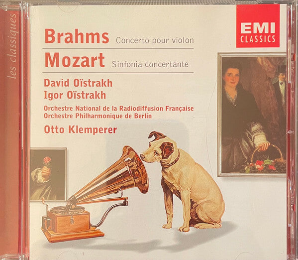 Livrenpoche : Brahms* / Mozart* - David Oistrakh*, Igor Oistrakh*, Orchestre National De La Radiodiffusion Française*, Berliner Philharmoniker - Violin Concerto / Sinfonia Concertante - Brahms* / Mozart* - CD