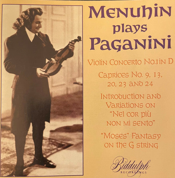 Livrenpoche : Menuhin*, Paganini* - Menuhin Plays Paganini - Menuhin*, Paganini* - CD