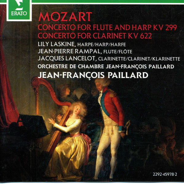Livrenpoche : W.A. Mozart - Lily laskine, jean - Pierre rampal, jacques lancelot, orchestre de chambre jean - François paillard, jean - François paillard - Concerto for flute and harp kv 299, concerto for clarinet  - W.A. Mozart - CD