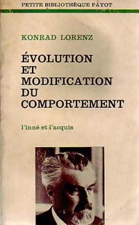 Livrenpoche : Evolution et modification du comportement - Konrad Lorenz - Livre