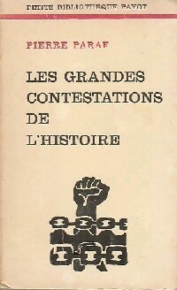 Livrenpoche : Les grandes contestations de l'histoire - Pierre Paraf - Livre