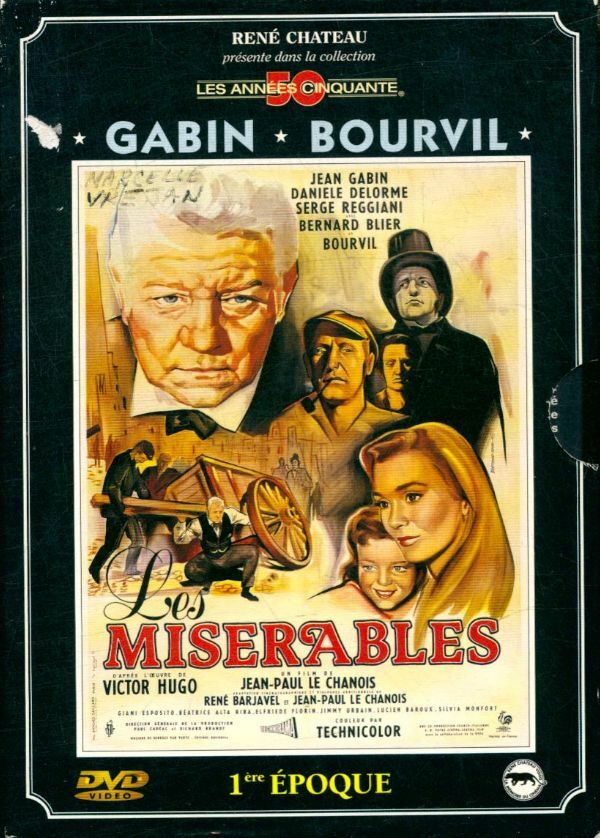 Livrenpoche : Les Misérables - Jean-Paul Le Chanois, Jean Gabin, Danièle Delorme, Bernard Blier, Serge Reggiani, Bourvil - DVD