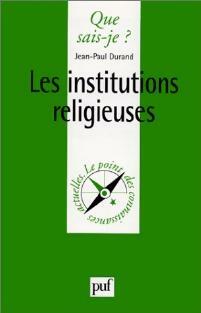 Livrenpoche : Les institutions religieuses - Jean-Paul Durand - Livre