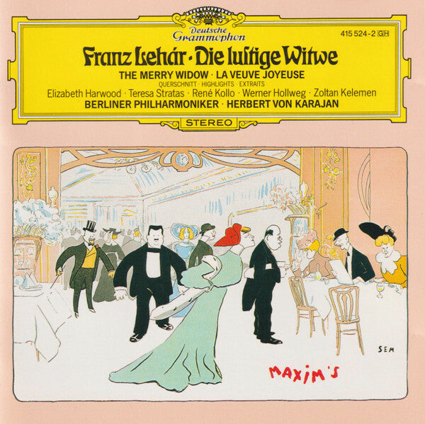 Livrenpoche : Franz Lehár, Berliner Philharmoniker, Herbert von Karajan - Die Lustige Witwe - Querschnitt - Herbert Von Karajan, Berliner Philharmoniker, Franz Lehar - CD