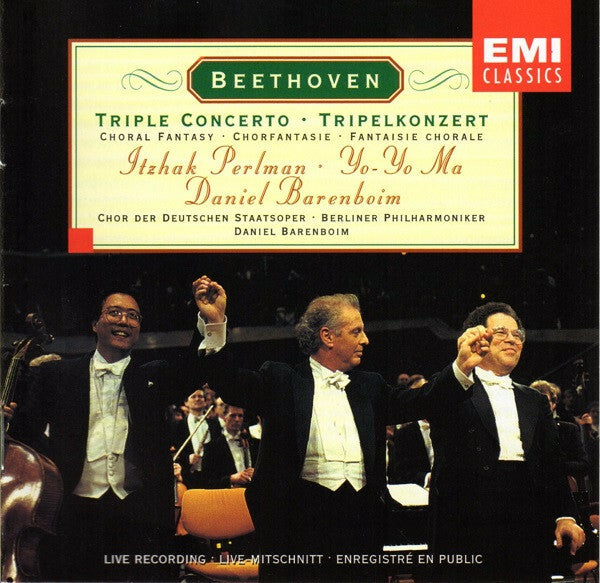 Livrenpoche : Ludwig van Beethoven, Itzhak Perlman, Yo-Yo Ma, Daniel Barenboim - Triple Concerto, Choral Fantasy  - Ludwig van Beethoven, Itzhak Perlman, Yo-Yo Ma, Daniel Barenboim - CD