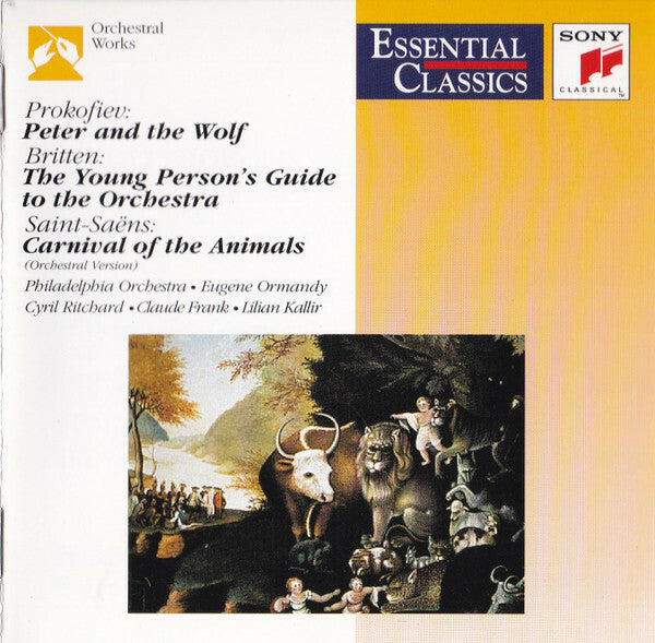 Livrenpoche : Prokofiev*, Britten*, Saint-Saëns* - Philadelphia Orchestra* ? Eugene Ormandy ? Cyril Ritchard ? Claude Frank ? Lilian Kallir - Peter And The Wolf / The Young Person's Guide To The Orchestra / Carniva - Prokofiev*, Britten*, Saint-Saëns* - CD