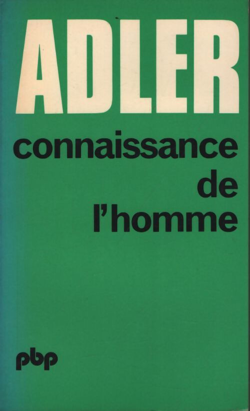 Connaissance de l'homme - Alfred Adler - Livre