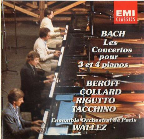 Livrenpoche : Bach* / Beroff*, Collard*, Rigutto*, Tacchino*, Ensemble Orchestral De Paris, Wallez* - Les Concertos Pour 3 Et 4 Pianos - Bach* / Beroff*, Collard*, Rigutto*, Tacchino*, Ensemble Orchestral De Paris, Wallez* - CD