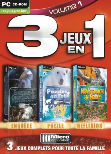 Livrenpoche : 3 Jeux en 1 (Volume 1) : Enigmes et Objets caches, Puzzles en folie, Naissance de Rome - XXX - DVD