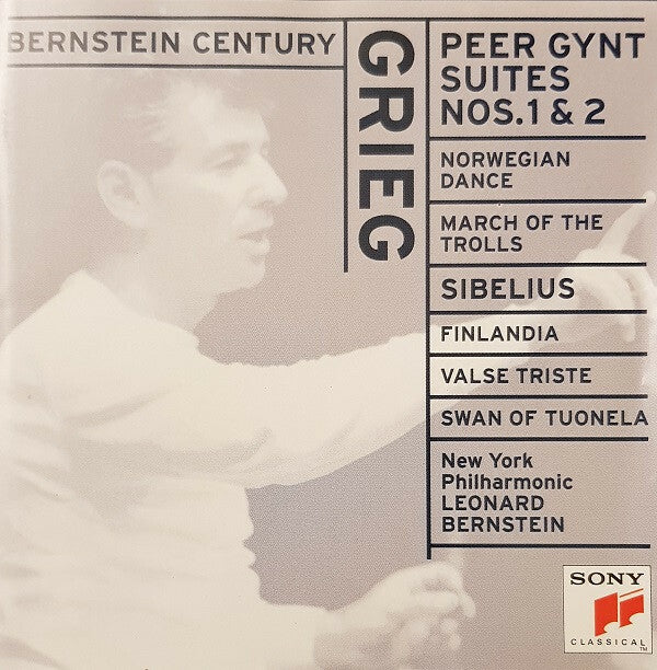 Livrenpoche : Grieg , Sibelius , New York Philharmonic, Leonard Bernstein - Peer gynt suites nos. 1 & 2, norwegian dance, march of the trolls , finlandia, valse triste, swan of tuonela - GRIEG, Leonard Bernstein, Sibelius, New York Philharmonic - CD