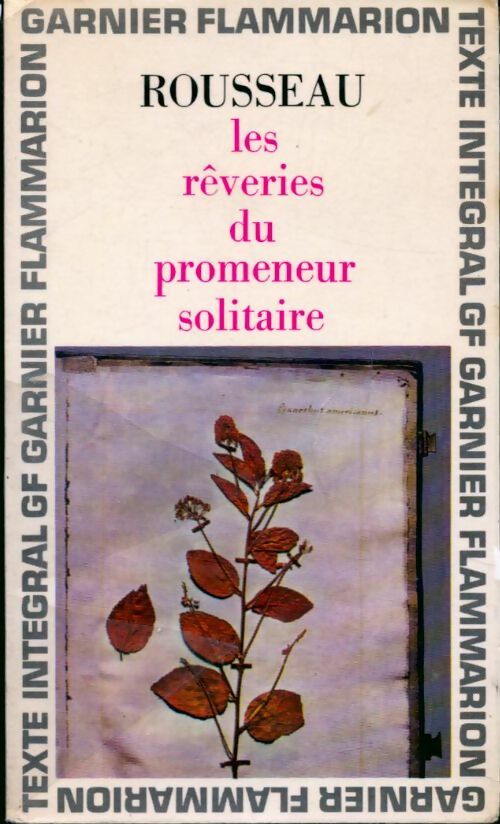 Livrenpoche : Les rêveries du promeneur solitaire - Jean-Jacques Rousseau - Livre