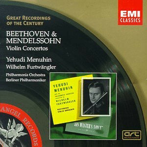 Livrenpoche : Beethoven* & Mendelssohn*, Yehudi Menuhin, Wilhelm Furtwängler - Violin Concertos - Yehudi Menuhin, Beethoven & Mendelssohn, Wilhelm Furtwängler - CD