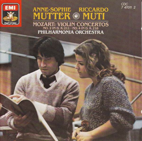 Livrenpoche : Mozart* - Anne-Sophie Mutter / Riccardo Muti / Philharmonia Orchestra - Violinkonzerte No.2 D-dur K.211 / No.4 D-dur K.218 - Mozart - CD