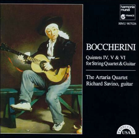 Livrenpoche : Boccherini*, The Artaria Quartet, Richard Savino - Quintets IV, V & VI For String Quartet & Guitar - Boccherini, The Artaria Quartet, Richard Savino - CD